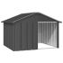 Casă pentru câini antracit 116,5x103x81,5 cm oțel galvanizat GartenMobel Dekor