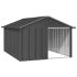 Casă pentru câini antracit 116,5x103x81,5 cm oțel galvanizat GartenMobel Dekor