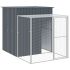 Coteț de pui cu incintă antracit 165x251x181 cm oțel galvanizat GartenMobel Dekor