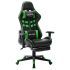 Scaun gaming cu suport picioare, negru/oranj, piele ecologică GartenMobel Dekor