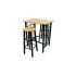 Set mobilier de bar, 3 piese, lemn și oțel GartenMobel Dekor