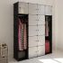 Dulap modular 14 compartimente alb și negru 37 x 146 x 180,5 cm GartenMobel Dekor