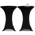 Husă de masă cu picior Ø60 cm, 4 buc., negru, elastic GartenMobel Dekor