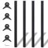 Picioare de masă înălțime reglabilă, 4 buc. 710 mm negru GartenMobel Dekor