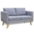 Canapea cu 2 locuri, crem, material textil GartenMobel Dekor