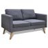 Canapea cu 2 locuri, crem, material textil GartenMobel Dekor