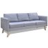 Canapea cu 3 locuri, crem, material textil GartenMobel Dekor