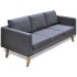 Canapea cu 3 locuri, crem, material textil GartenMobel Dekor