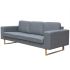 Canapea cu 3 locuri, gri deschis, material textil  GartenMobel Dekor