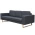 Canapea cu 3 locuri, gri deschis, material textil  GartenMobel Dekor