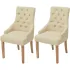 Scaune de bucătărie, 2 buc., crem, material textil GartenMobel Dekor