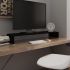 Stand TV/Suport monitor, sticlă transparentă, 80x30x13 cm GartenMobel Dekor
