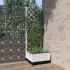 Jardinieră de grădină cu spalier, alb, 120x40x136 cm PP GartenMobel Dekor