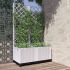 Jardinieră de grădină cu spalier, alb, 120x40x136 cm PP GartenMobel Dekor