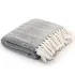 Pătură decorativă model spic, bumbac, 220 x 250 cm, gri GartenMobel Dekor