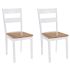 Scaune de bucătărie, 2 buc., alb, lemn masiv de hevea GartenMobel Dekor