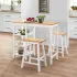 Set mobilier de bar, 3 piese, alb, MDF GartenMobel Dekor