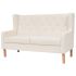Canapea cu 2 locuri, material textil, alb crem GartenMobel Dekor