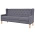 Canapea cu 3 locuri, material textil, alb crem GartenMobel Dekor