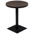 Masă bistro, MDF și oțel, rotundă, 60x75 cm, culoare stejar GartenMobel Dekor