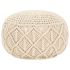 Taburet puf macrame lucrat manual, 45 x 30 cm, bumbac GartenMobel Dekor