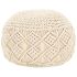 Taburet puf macrame lucrat manual, 45 x 30 cm, bumbac GartenMobel Dekor