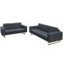 Set de canapele, 2 piese, crem, material textil GartenMobel Dekor