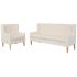 Set de canapele, 2 piese, material textil, alb crem GartenMobel Dekor