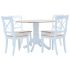 Set mobilier bucătărie, 5 piese, alb, lemn masiv de hevea GartenMobel Dekor