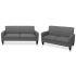Set canapele, 2 piese, gri deschis, material textil GartenMobel Dekor