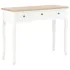 Masă de toaletă tip consolă cu 3 sertare, alb GartenMobel Dekor