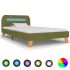 Cadru pat cu LED-uri, gri deschis, 160x200 cm, material textil GartenMobel Dekor