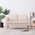 Canapea cu 2 locuri, crem, material textil GartenMobel Dekor