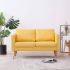 Canapea cu 2 locuri, crem, material textil GartenMobel Dekor