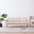 Canapea cu 3 locuri, crem, material textil GartenMobel Dekor
