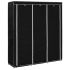 Dulap cu bare și compartimente, negru, 150x45x175 cm GartenMobel Dekor