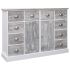 Servantă cu 10 sertare, gri, 113 x 30 x 79 cm, lemn GartenMobel Dekor
