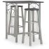 Set mobilier de bar, 3 piese, lemn și oțel GartenMobel Dekor