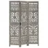 Paravan cameră sculptat manual 3 panouri maro 120x165 cm mango GartenMobel Dekor