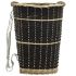 Coș lemne foc curele de transport, natural 44,5x37x50 cm salcie GartenMobel Dekor