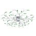 Lustră cu frunze cristal acrilic, alb/verde, pentru 3 becuri E14 GartenMobel Dekor