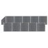 Set gard din WPC, 10 buc. pătrate + 1 oblică, 1830x186 cm, gri GartenMobel Dekor