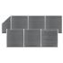 Set panouri gard, 6 pătrate + 1 oblic, gri, 1138x186 cm, WPC GartenMobel Dekor