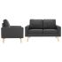 Set de canapele, 2 piese, crem, material textil GartenMobel Dekor