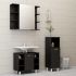 Set mobilier de baie, 3 piese, negru, lemn prelucrat GartenMobel Dekor