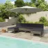 Set mobilier de grădină cu perne, 6 piese, gri, poliratan GartenMobel Dekor