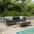 Set mobilier de grădină cu perne, 6 piese, negru, poliratan GartenMobel Dekor