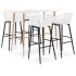 Set mobilier de bar, 5 piese, alb și gri GartenMobel Dekor
