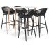 Set mobilier de bar, 5 piese, alb și gri GartenMobel Dekor