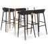 Set mobilier de bar, 5 piese, negru GartenMobel Dekor